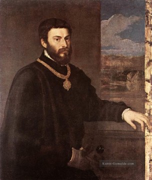 Titian Werke - Porträt des Grafen Antonio Porcia Tizian
